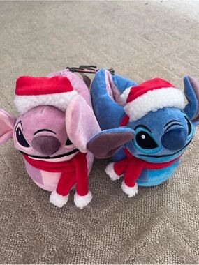 Disney Stitch Plush Slippers in Blue and Pink
